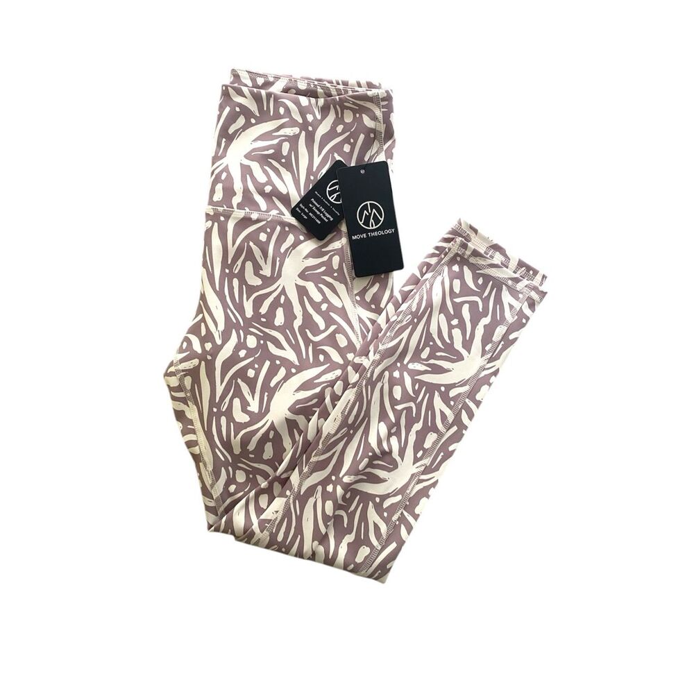 NWT Move Theology Pattern Leggings Sz L